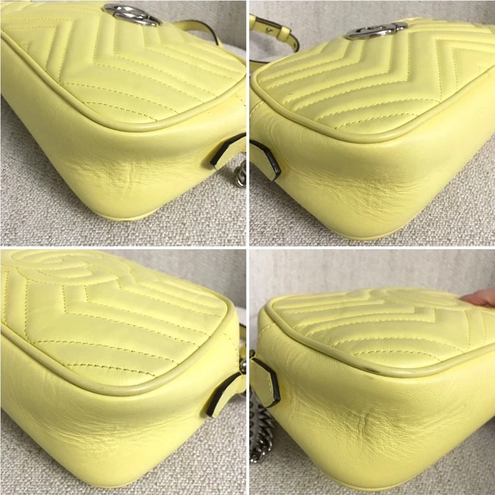 Authentic Gucci Marmont crossbody bag yellow leather - Picture 12 of 13